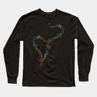 Guitar and flowing Music Notes Long Sleeve T-Shirt